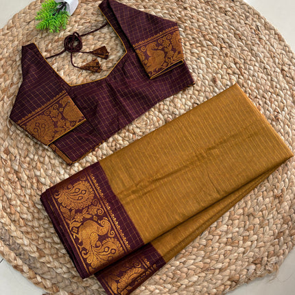 Saree With Stitched Blouse - (SIZE-34-38) - SWSB 1035