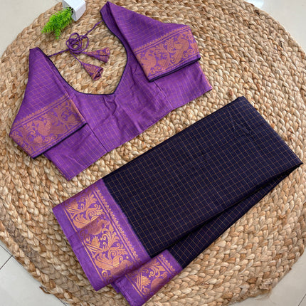 Saree With Stitched Blouse - (SIZE-38-42) - SWSB 1038