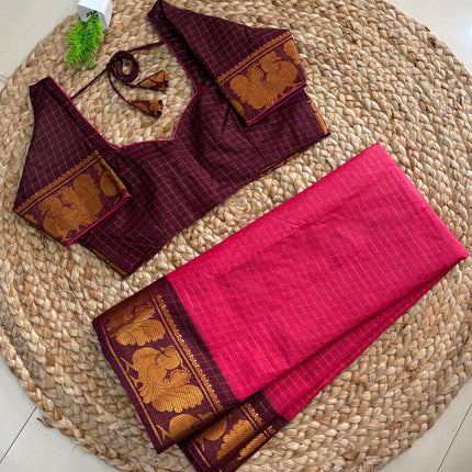 Saree With Stitched Blouse - (SIZE-38-42) - SWSB 1039