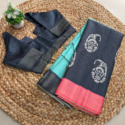 Saree With Stitched Blouse - (size-34-38) - SWSB 213