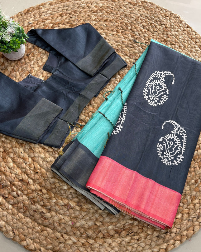 Saree With Stitched Blouse - (size-34-38) - SWSB 213