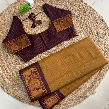 Saree With Stitched Blouse - (SIZE-38-42) - SWSB 1040
