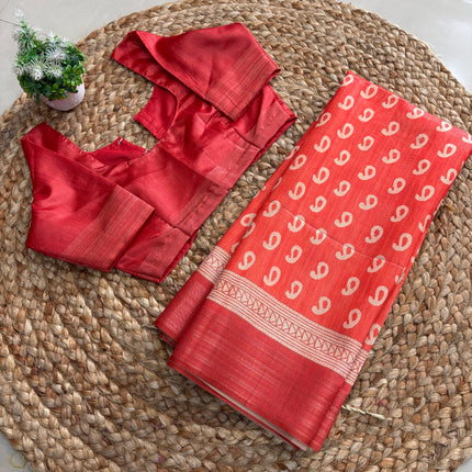 Saree With Stitched Blouse - (size-34-38) - SWSB 196