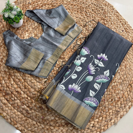 Saree With Stitched Blouse - (size-34-38) - SWSB 204