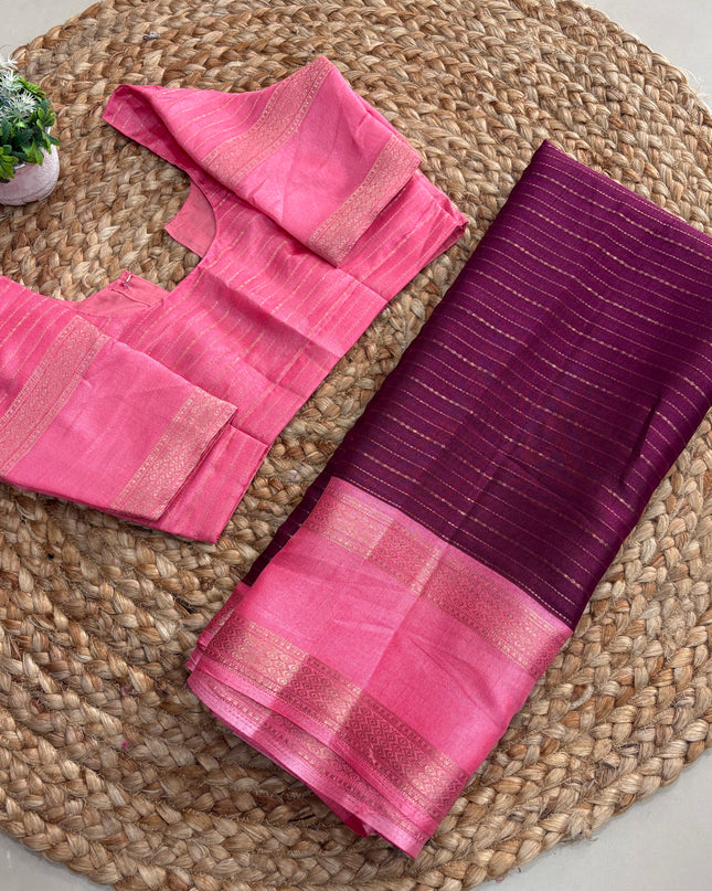Saree With Stitched Blouse - (size-34-38) - SWSB 210