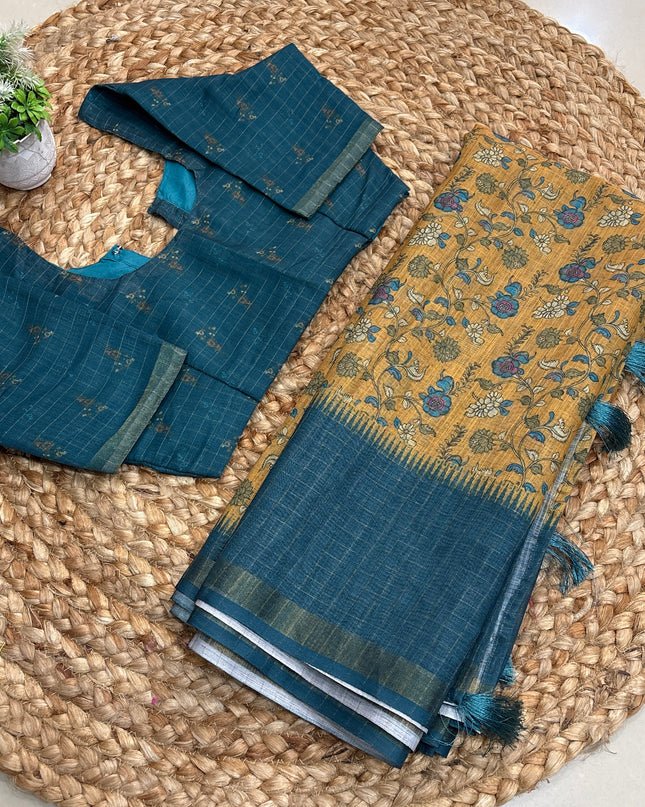 Saree With Stitched Blouse - (size-34-38) - SWSB 191