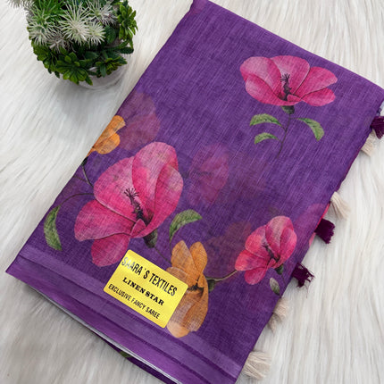 Linen Cotton Saree (3)