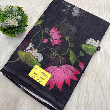 Linen Cotton Saree (6)