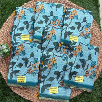 Linen Cotton Saree - LCS 142