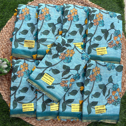 Linen Cotton Saree - LCS 142