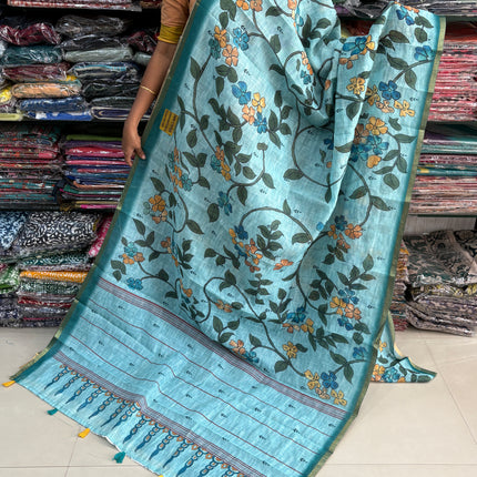 Linen Cotton Saree - LCS 142