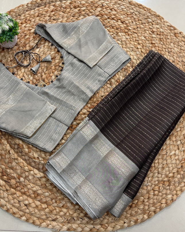 Saree With Stitched Blouse - (size-36-40) - SWSB 202