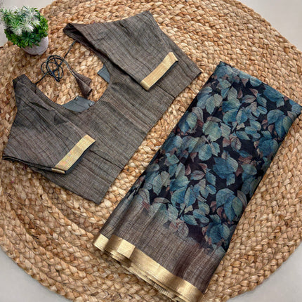 Saree With Stitched Blouse - (size-34-38) - SWSB 198