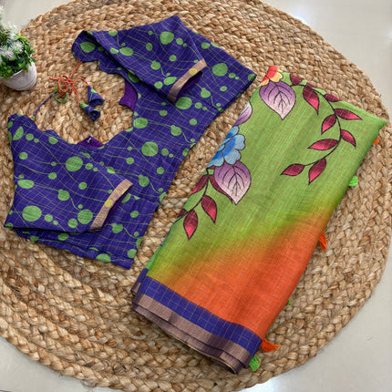 Saree With Stitched Blouse - (size-38-42) - SWSB 200