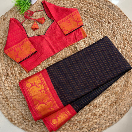 Saree With Stitched Blouse - (SIZE-34-38) - SWSB 1041