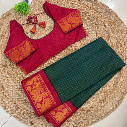 Saree With Stitched Blouse - (SIZE-38-42) - SWSB 1046