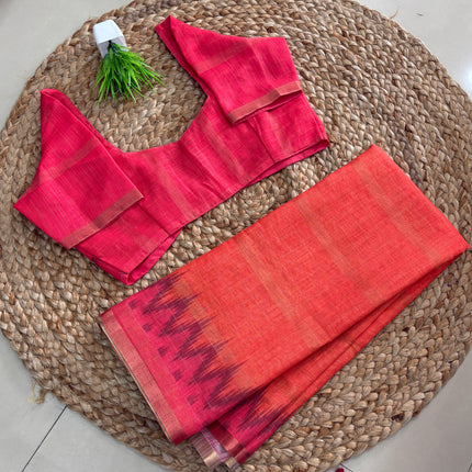 Saree With Stitched Blouse - (SIZE-42-46) - SWSB 1051