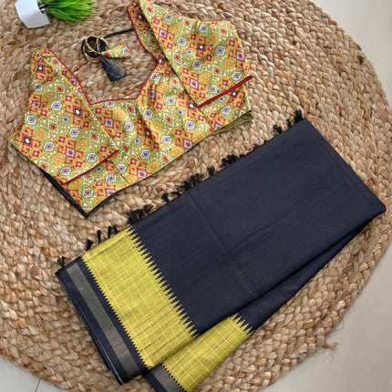 Saree With Stitched Blouse - (SIZE-34-38) - SWSB 1070