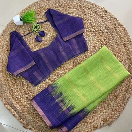 Saree With Stitched Blouse - (SIZE-42-46) - SWSB 1052