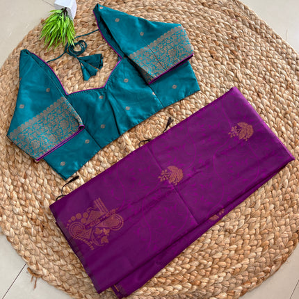 Saree With Stitched Blouse - (SIZE-38-42) - SWSB 1057