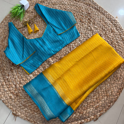 Saree With Stitched Blouse - (SIZE-38-42) - SWSB 1058