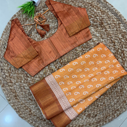 Saree With Stitched Blouse - (SIZE-42-46) - SWSB 1053