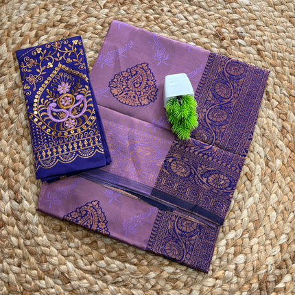 Semi Soft Silk Saree with Embroidery blouse - SSSS 195