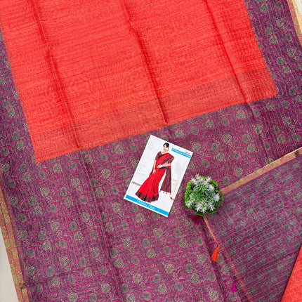 Semi Chanderi saree