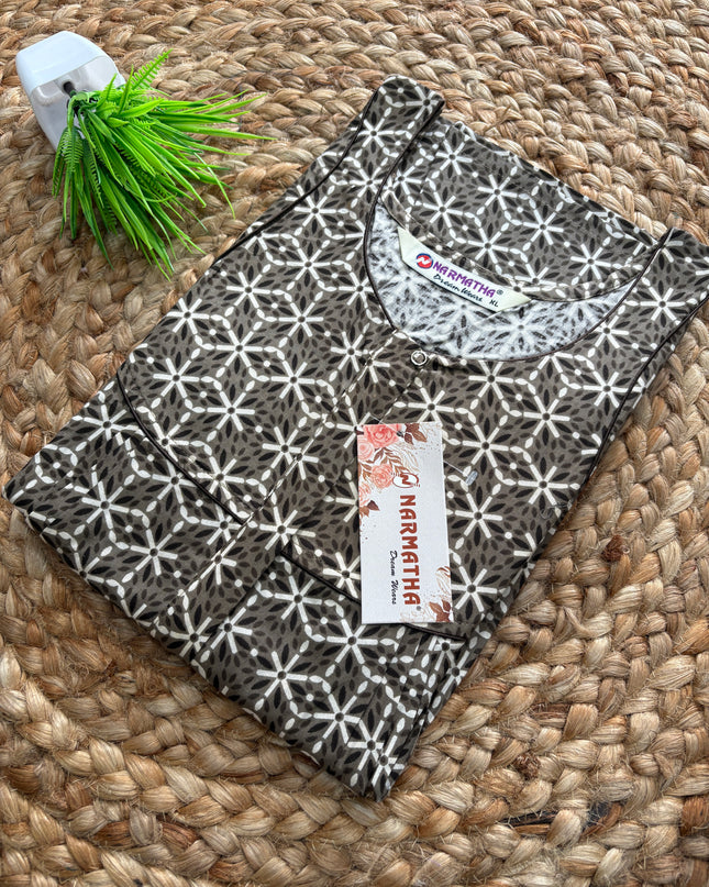 Narmatha Nighty - XL - COTTON - NNC 126