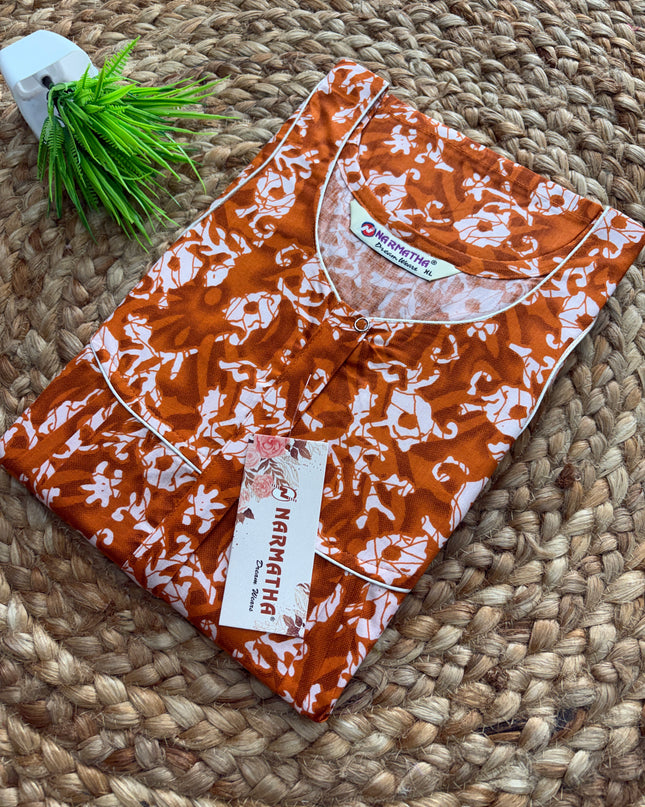 Narmatha Nighty - XL - COTTON - NNC 130