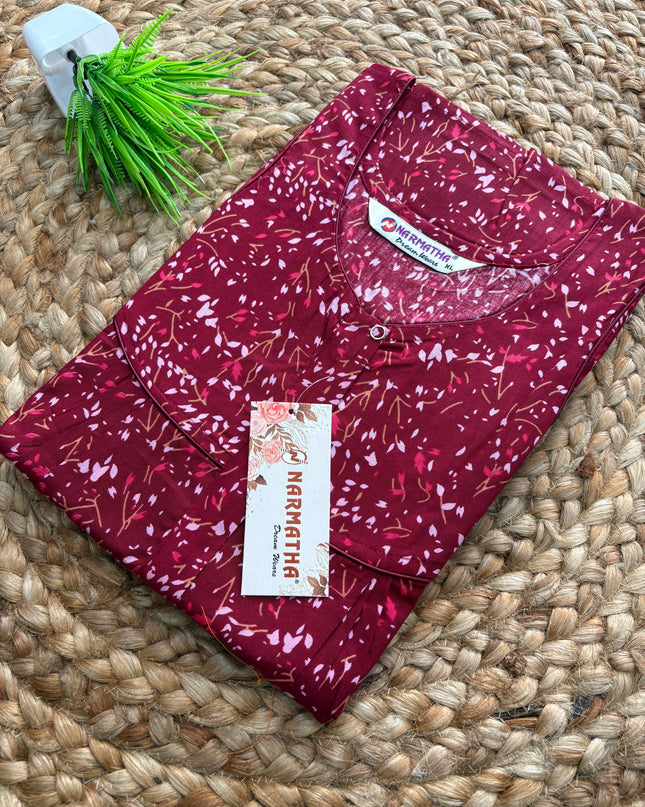 Narmatha Nighty - XL - COTTON - NNC 136