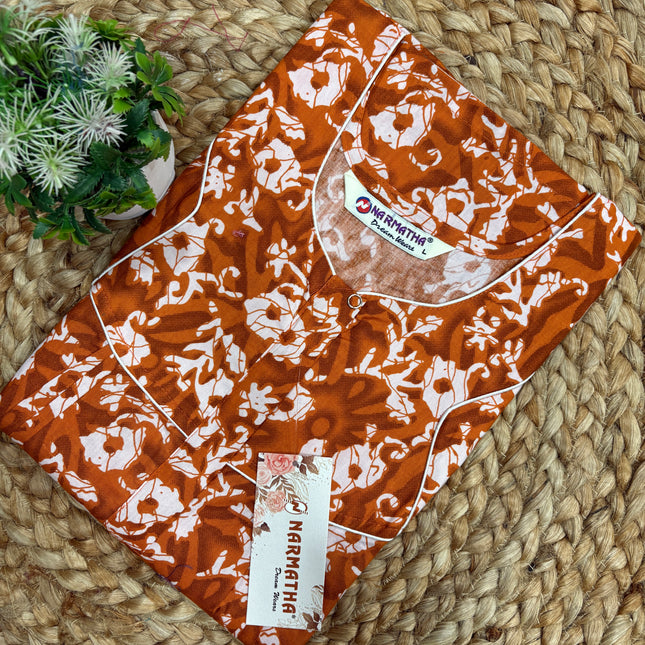 Narmatha Nighty - L - COTTON - NNC 156