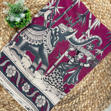 Kalamkari Cotton Saree - KCS 122