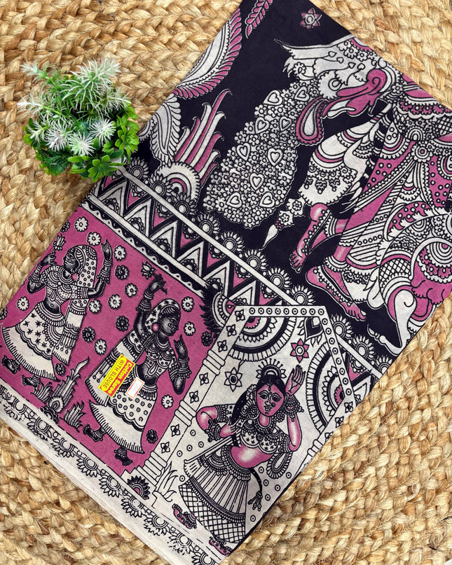 Kalamkari Cotton Saree - KCS 129