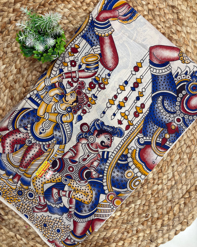 Kalamkari Cotton Saree - KCS 111