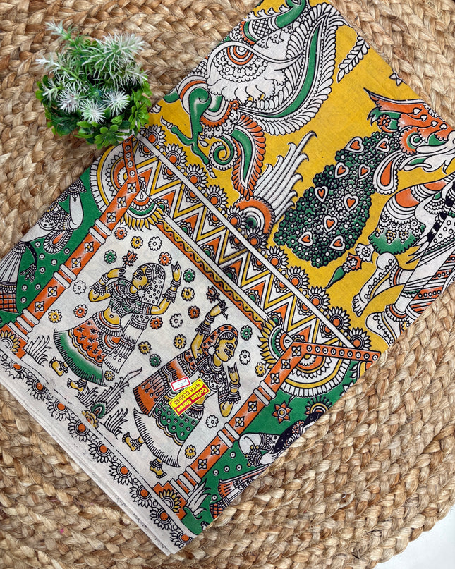 Kalamkari Cotton Saree - KCS 112