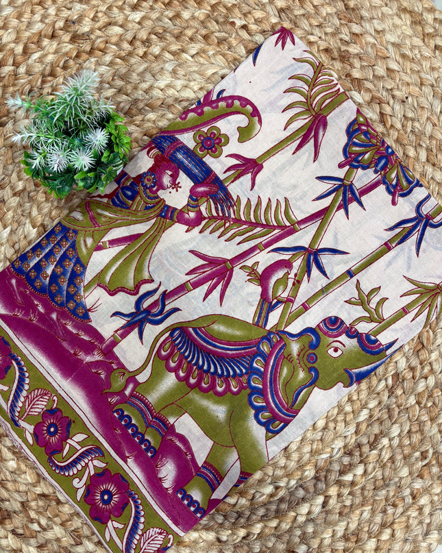 Kalamkari Cotton Saree - KCS 115