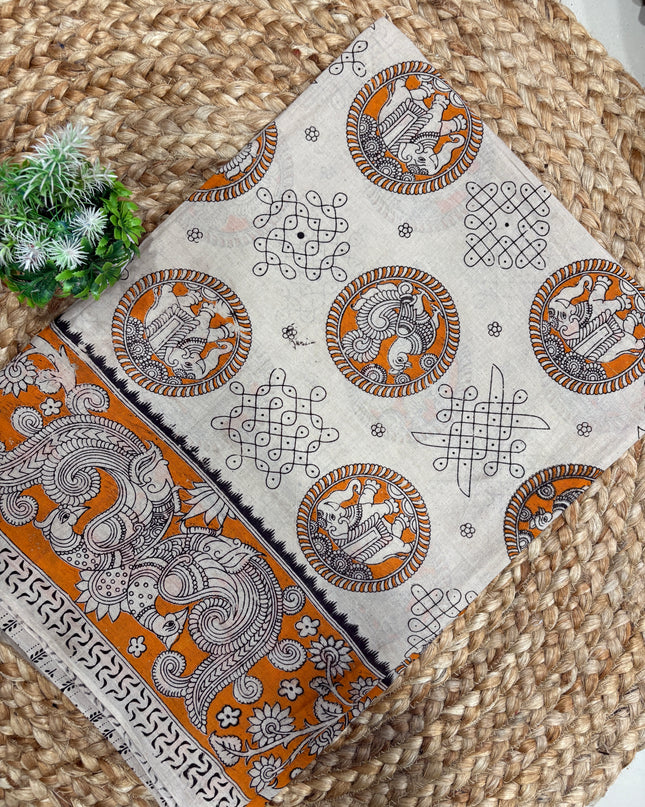 Kalamkari Cotton Saree - KCS 116