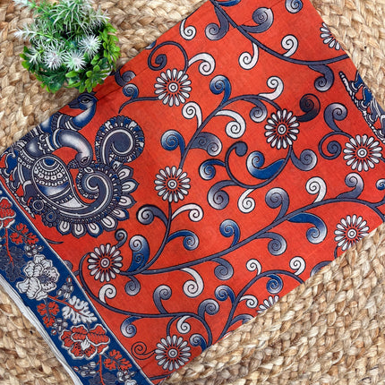 Kalamkari Cotton Saree - KCS 117