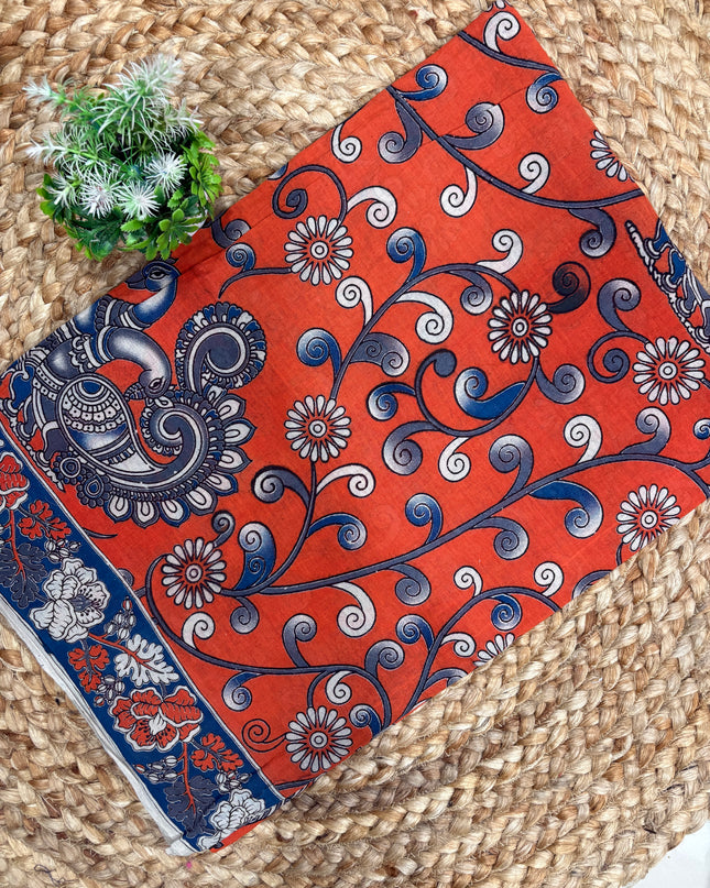 Kalamkari Cotton Saree - KCS 117