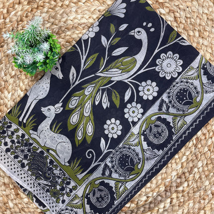 Kalamkari Cotton Saree - KCS 102