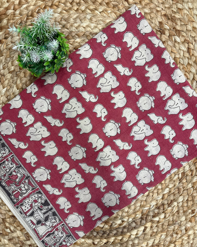 Kalamkari Cotton Saree - KCS 104