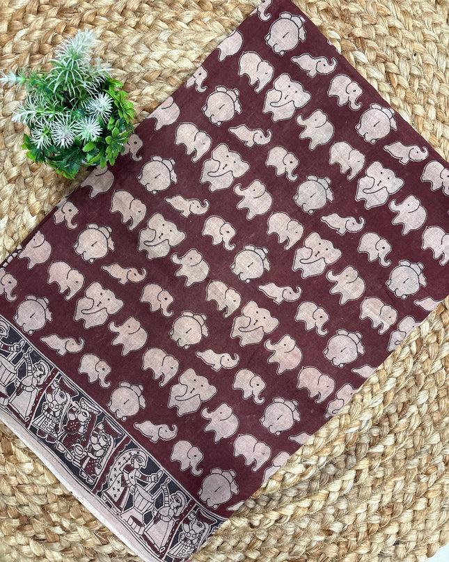 Kalamkari Cotton Saree - KCS 106