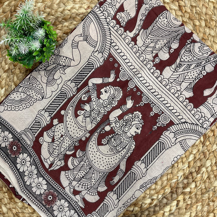 Kalamkari Cotton Saree - KCS 108