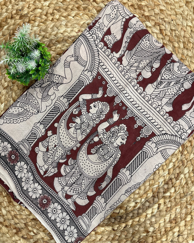 Kalamkari Cotton Saree - KCS 108