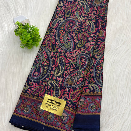 Semi Crepe Saree - 174