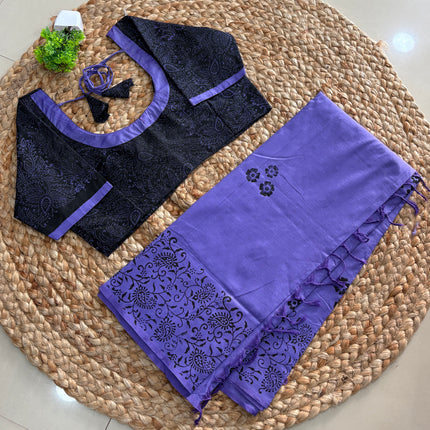 Saree With Stitched Blouse - (SIZE-38-42) - SWSB 1086