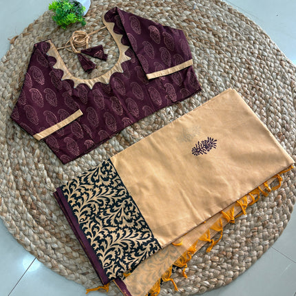 Saree With Stitched Blouse - (SIZE-38-42) - SWSB 1089