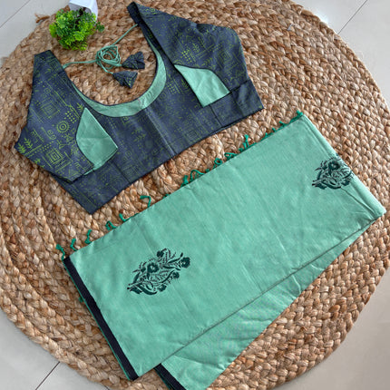 Saree With Stitched Blouse - (SIZE-38-42) - SWSB 1093