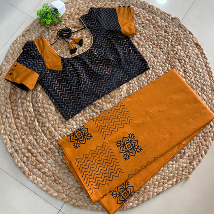 Saree With Stitched Blouse - (SIZE-34-38) - SWSB 1080